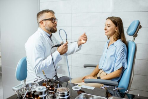 Endoscopic examination of ENT organs